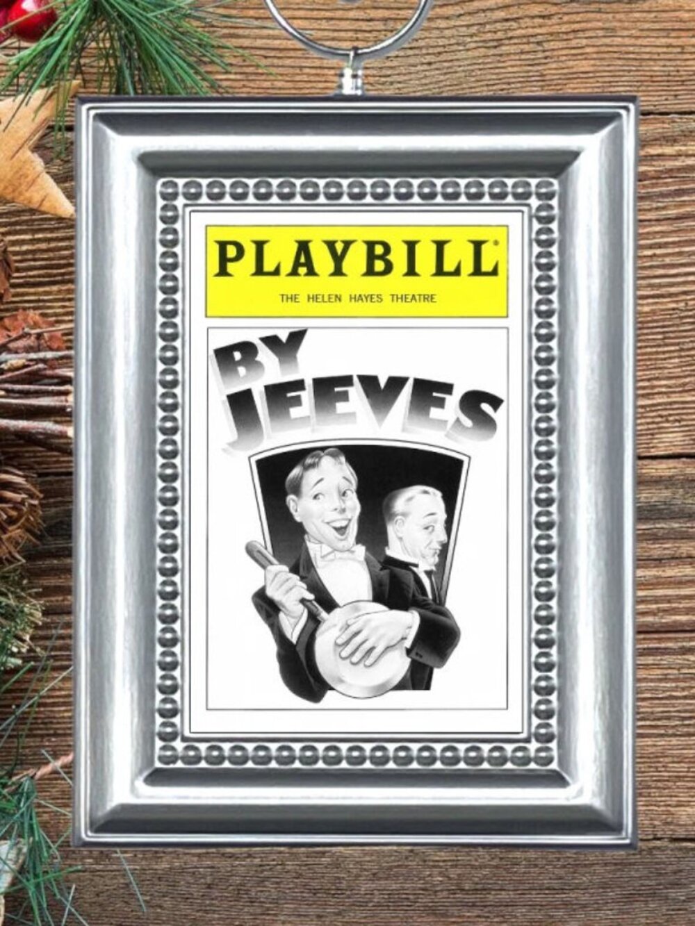 By Jeeves Broadway Musical Playbill Christmas Tree Ornament